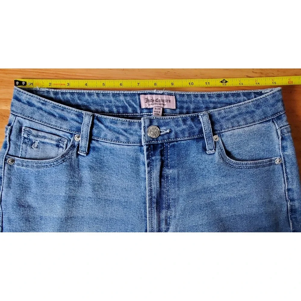 Y2K Juicy Couture Lunita Jeans Size 9 29 Rhinestone Juicy Butt Flare Leg Bottoms